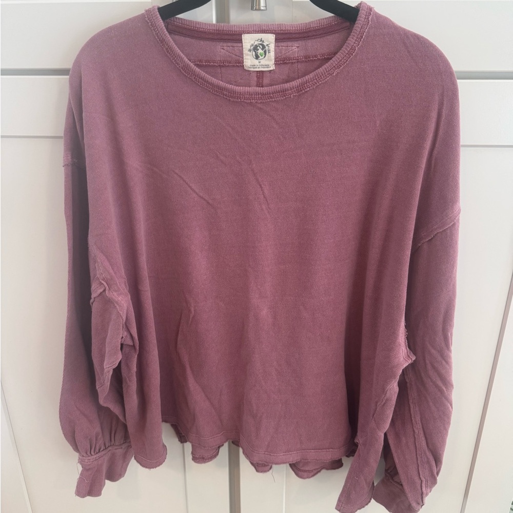We The Free Mauve Long Sleeve Top